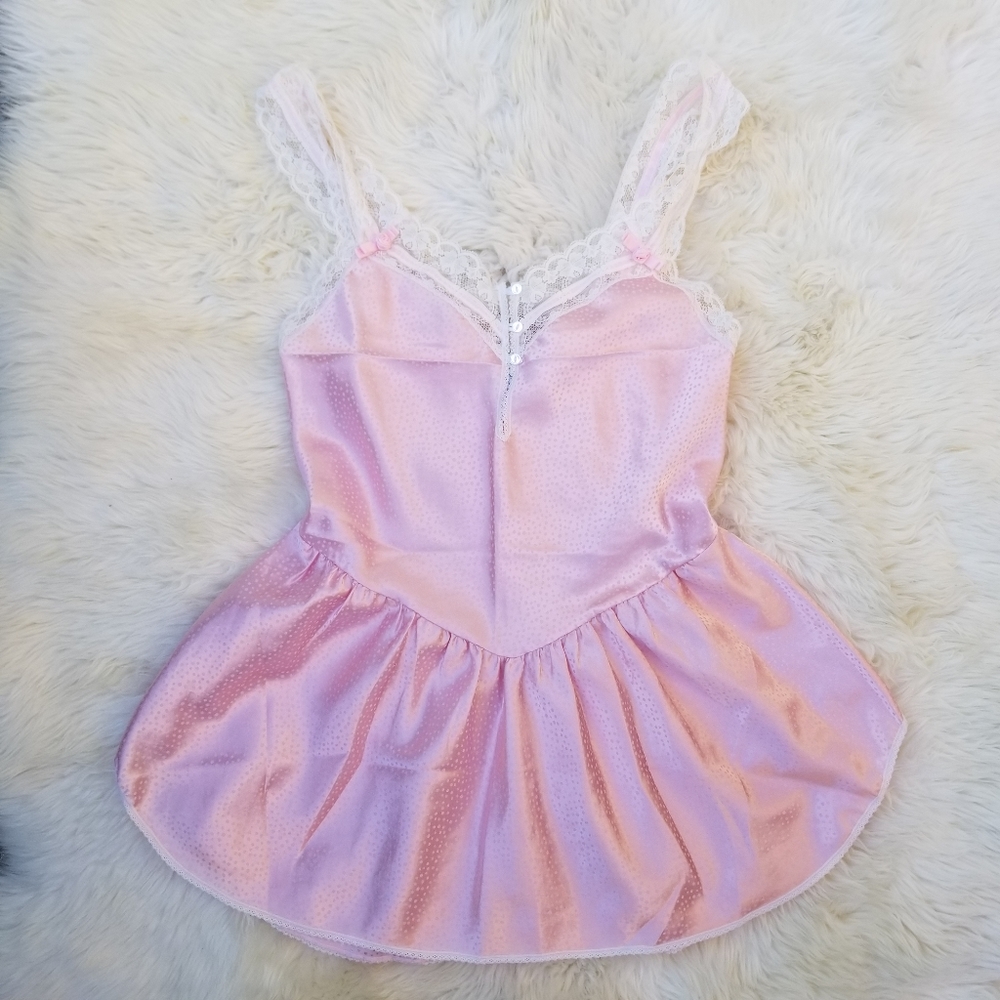 Vintage Christian Dior Frilly Pink Chemise